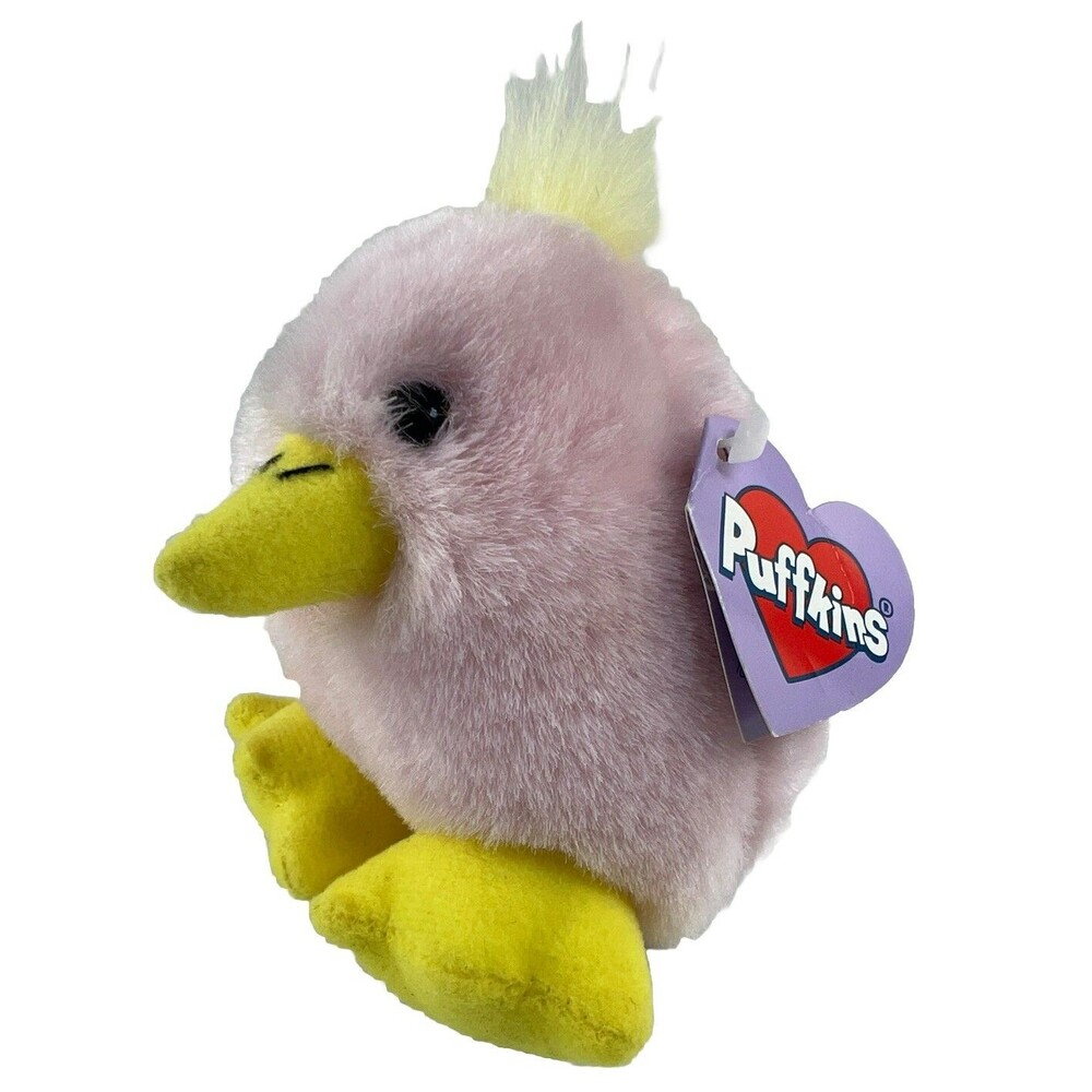 Puffkins By Swibco Plush CHIRPS Chick Baby Bird DOB 4-10-1998 Stuffed Bean Bag